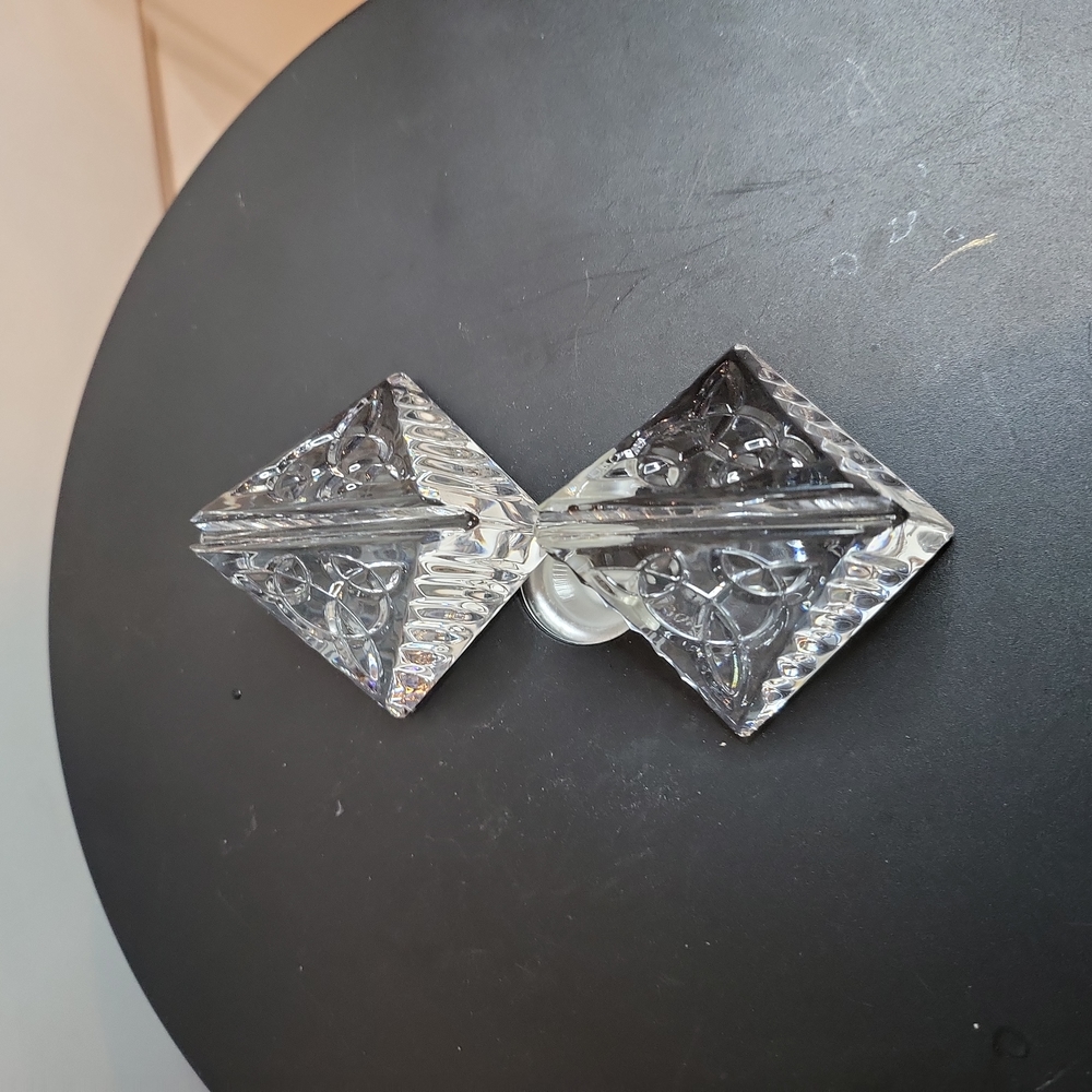 Pair of Waterford Crystal Waterford Society Card / Place Holders Fionn's…